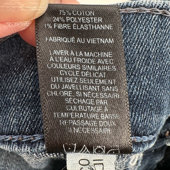 Express Jeans Front Double Button Up Side Zip Flare Leg Jeans Long Size 6R - Picture 8 of 16